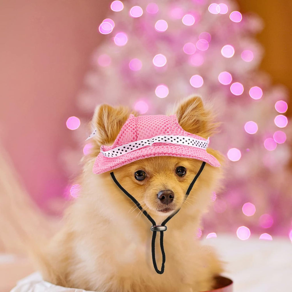 Two pack Frienda pet sun hats for small breeds