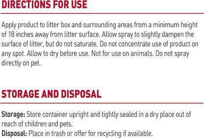 Authentic USA imported Nature's Miracle cat odor eliminator packaging details.