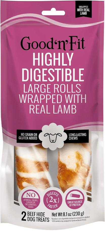 Good n Fit Small Rolls with Real Chicken Liver Flavor, 6 Count, Long-Lasting Highly Digestible Rawhide Chews for Dogs - Image 12