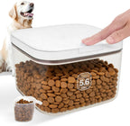 12 lbs Airtight Dog Cat Food Storage Container and Dog Treat Containers BPA-Free, PET Clear Stackable Pet Storage Bin, 1-Cup Scoop, 1-Sponge cleaning brush, Pop Top, With handle, Easy Mobility-large - Image 10