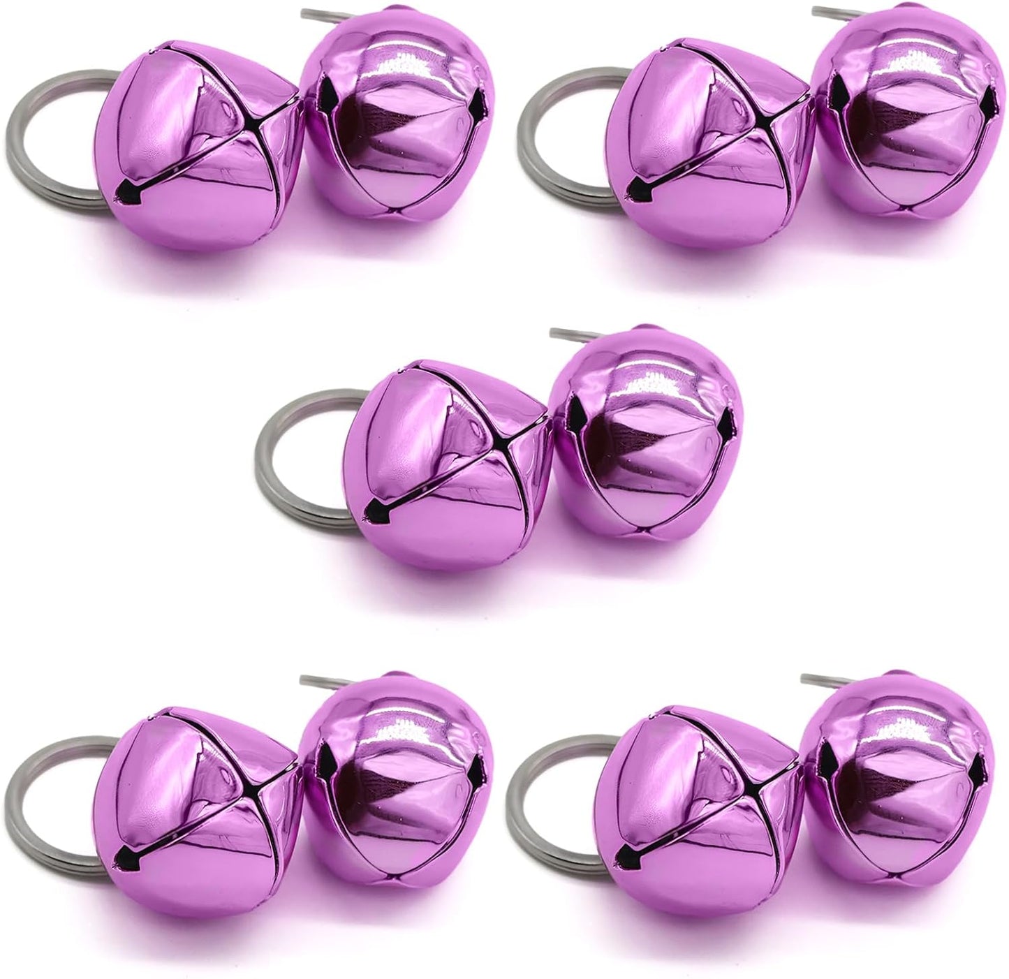 Large Dog Bells, Collar Loud Bells, Pet Tracker & Training, Handmade Metal(Silver) - Image 9