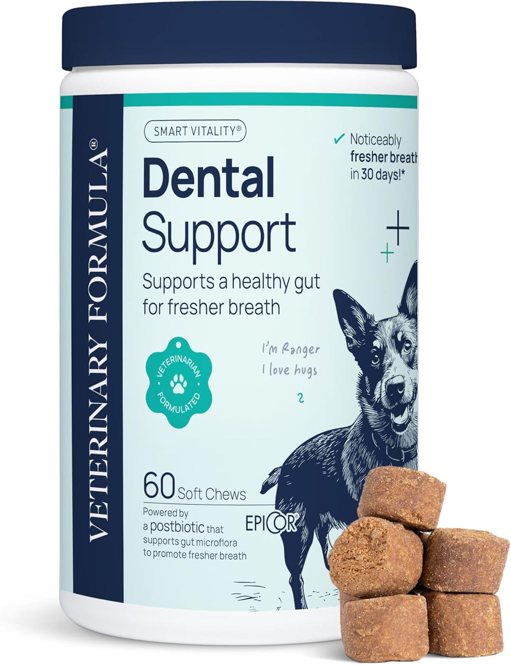 Veterinary Formula Eye Health Supplement for Dogs - Vet-Formulated Tear Stain Chews with Omega 3, Lutein & Cranberry - Smart Vitality Supports Eye Moisture, Stain Reduction & Immunity, 60 Soft Chews - Image 14