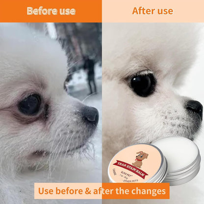 Dog eye cleaner balm by GJYC PET for removing tear stains.