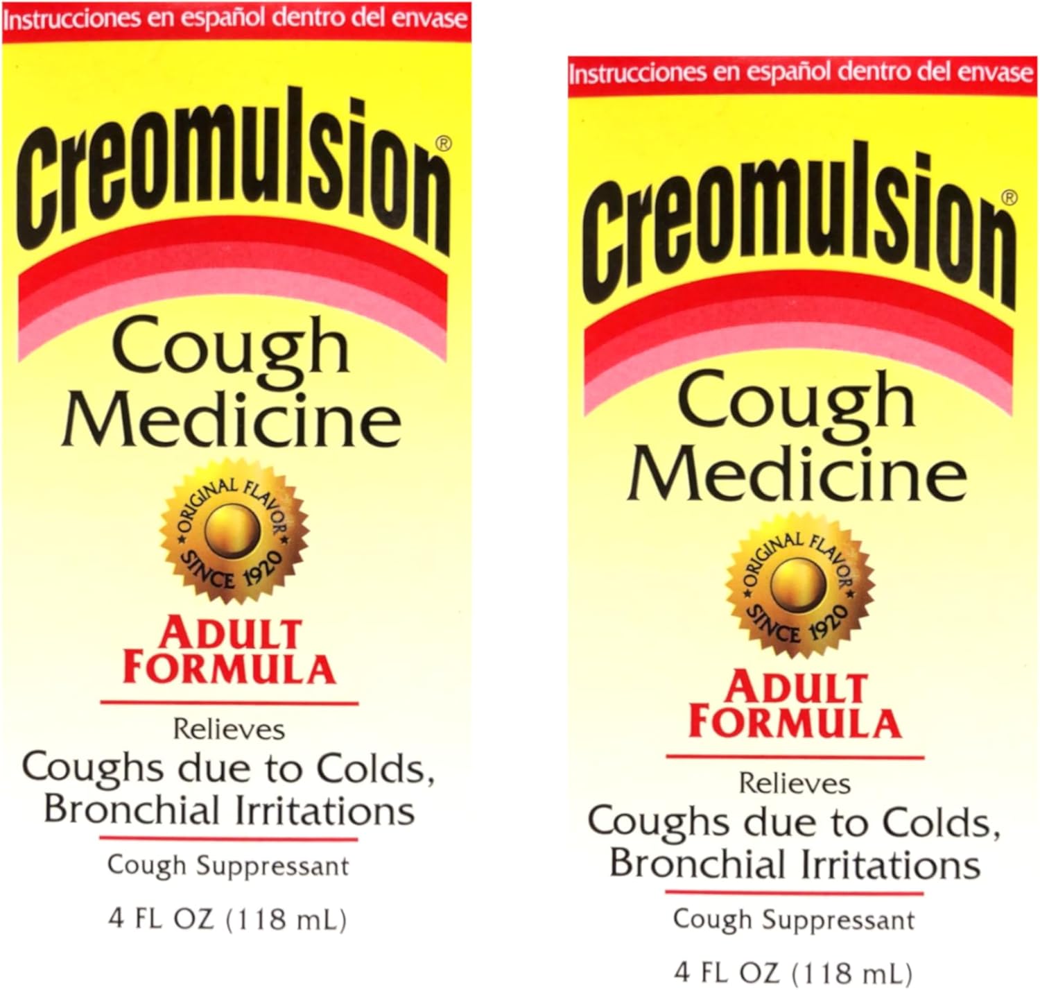 Creomulsion Cough Medicine Adult Formula packaging front view for powerful cough relief.