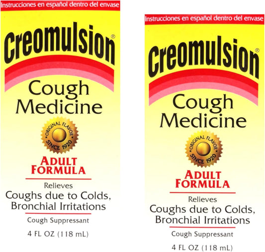 Creomulsion Cough Medicine Adult Formula packaging front view for powerful cough relief.