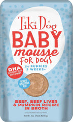 Tiki Dog Baby Mousse Wet Dog Food for Puppies, Chicken, 3 oz. Pouch (12 Count) - Image 10
