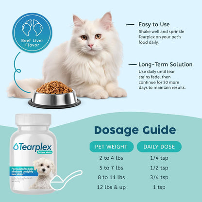Antibiotic free Tearplex powder supplement close up product packaging