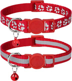 Taglory Reflective Cat Collar Breakaway with Bell, High Visibility Night Strip, Lightweight Adjustable Nylon Collar for Boy Girl Cats, 2 Pack, 7.5-12.5 Inch, Orange - Image 13