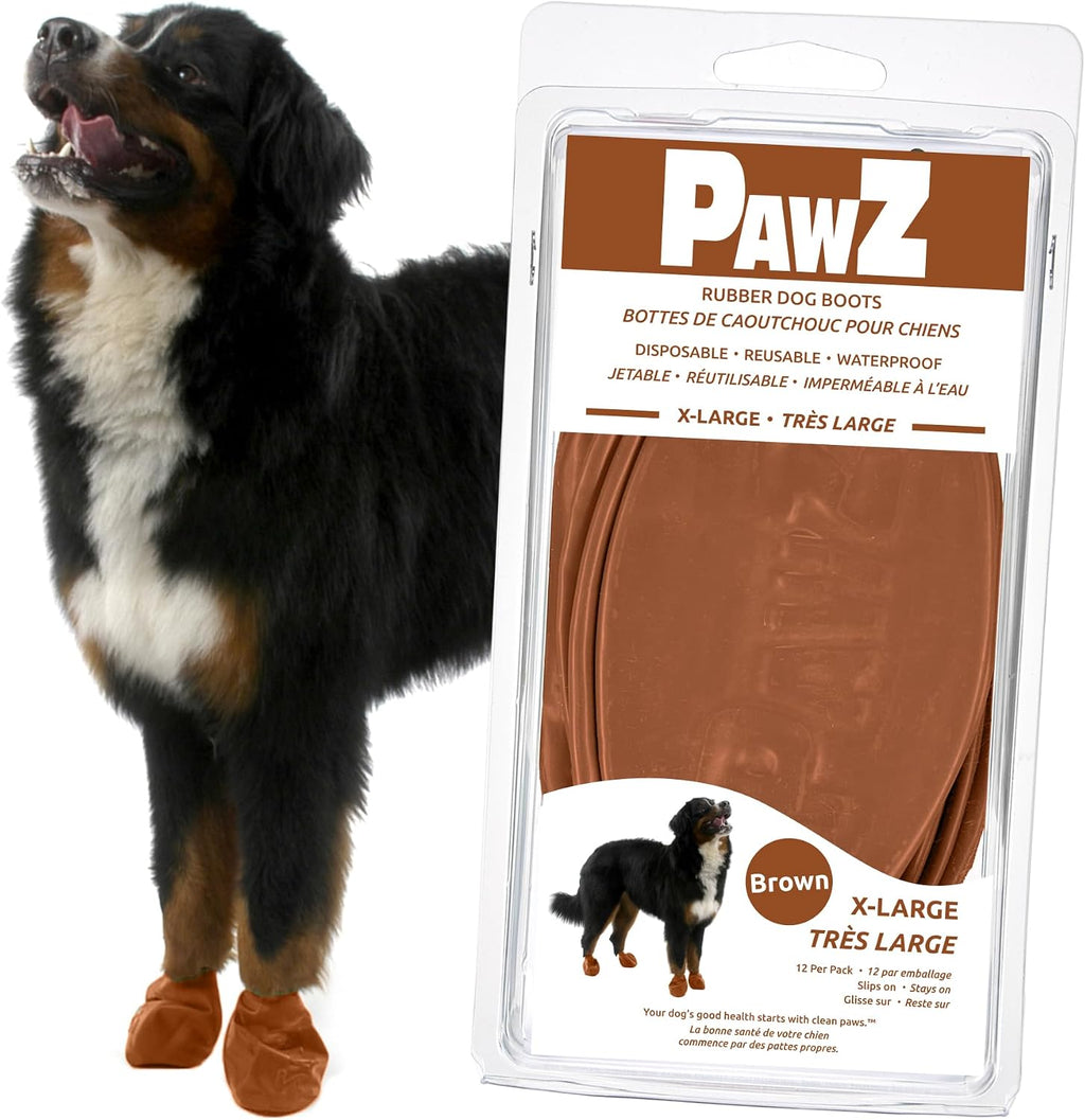 PawZ Rubber Dog Boots for Small Paws - All-Weather Waterproof Dog Shoes, Anti-Slip Traction for Rain, Snow, Mud & Hot Pavement - Pull-On Dog Booties, Black - Small (2"-2.5") - Pack of 12 - Image 10