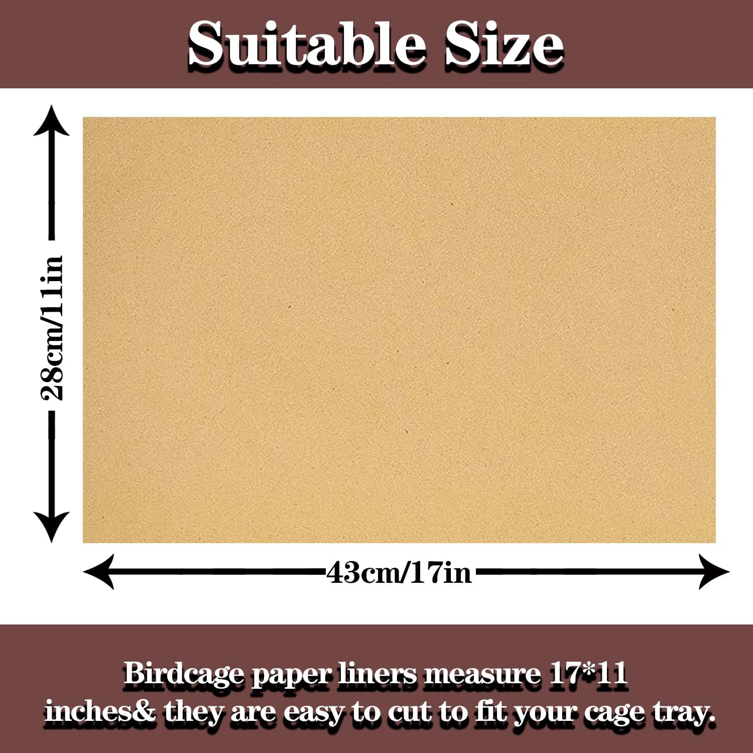 Top down view of 11 x 17 inch bird cage gravel sheets