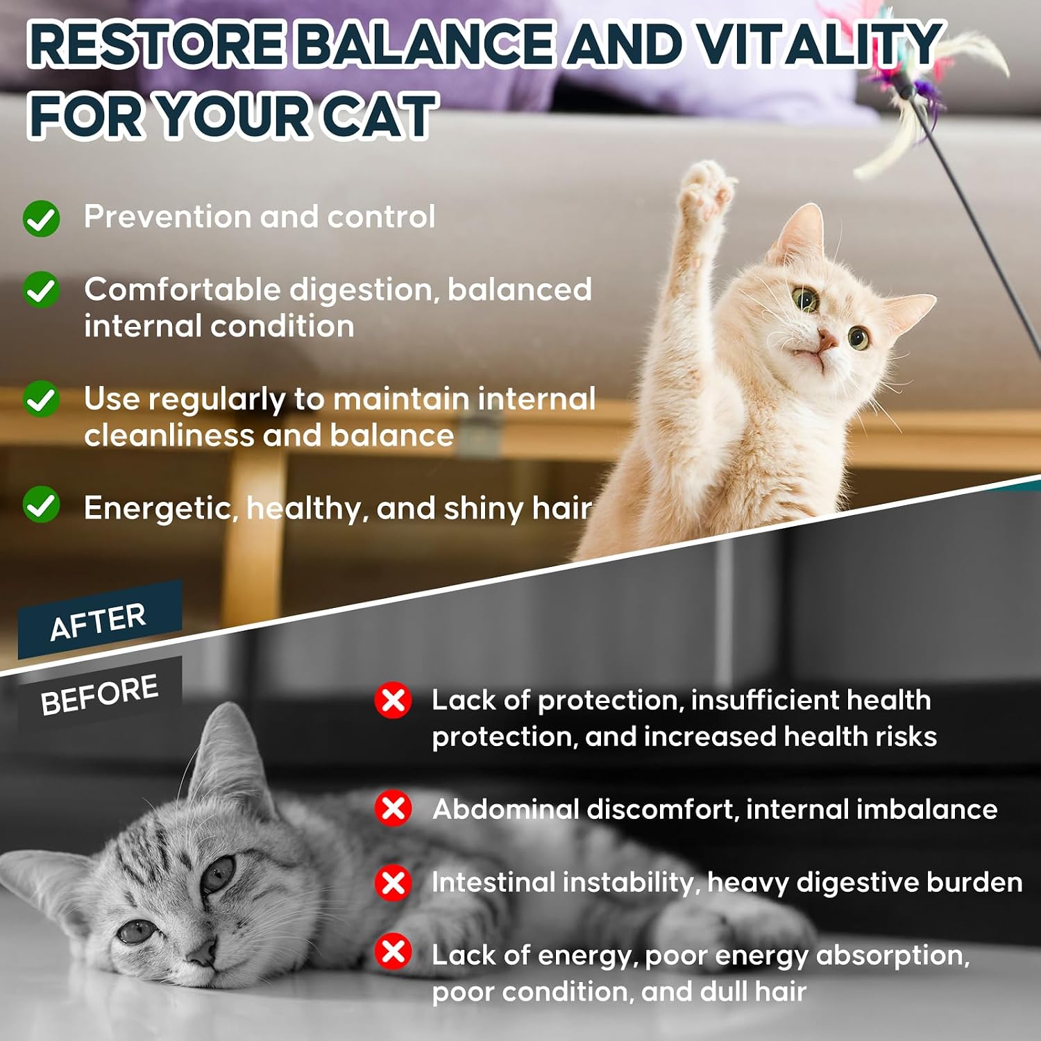 Premium broad spectrum worm removal solution for indoor and outdoor cats