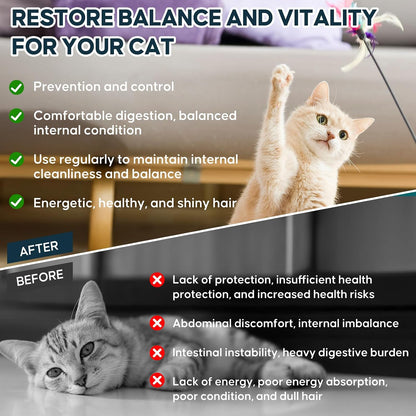 Premium broad spectrum worm removal solution for indoor and outdoor cats