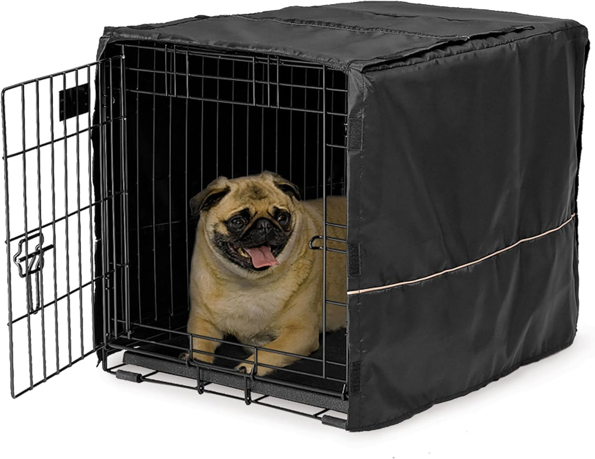 MidWest Homes for Pets XL Dog Crate Cover, Black Polyester Privacy Kennel Cover Fits Most 48-inch Crates, Machine Washable, Reduces Barking & Chewing - Image 15