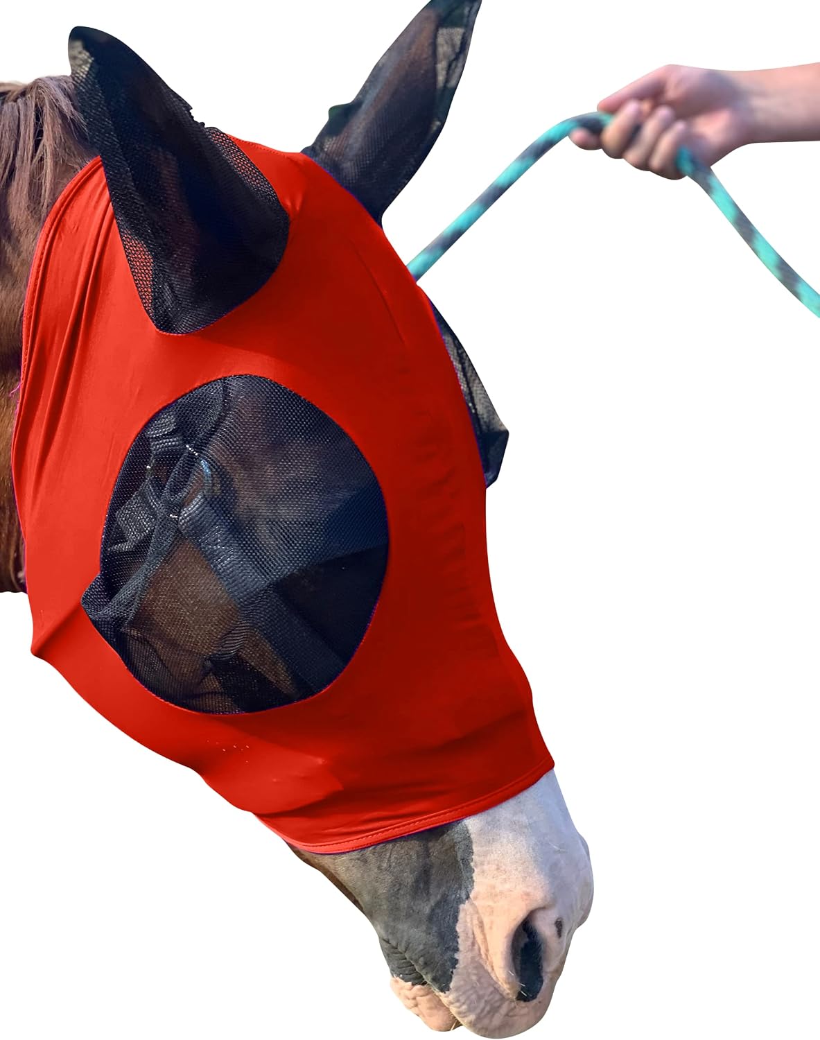 Stretchable UV-Blocking Equine Fly Mask with Moldable Ear Covers, Adjustable Comfort Mesh Straps, Leopard-Pattern Pasture & Trail Protection Perfectly Sized for Full Sized Horses - - Image 9