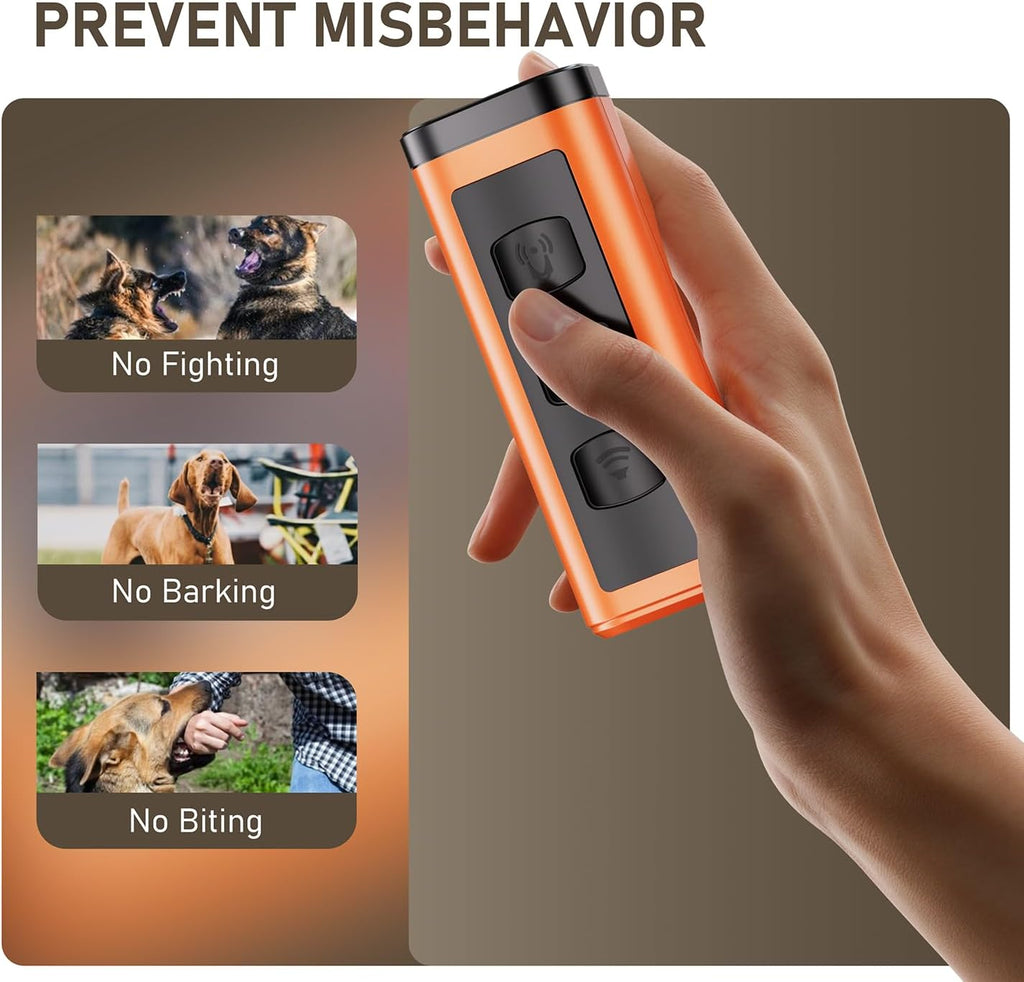 Eorery bark control device with wrist strap