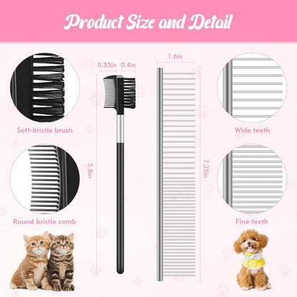 Kerros pet grooming kit wide-tooth dematting brush for dogs