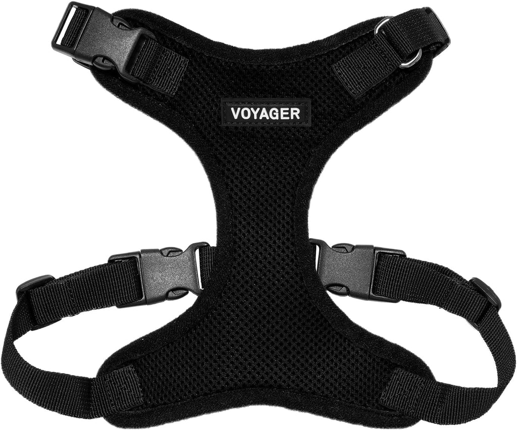 Best Pet Supplies Voyager step-in dog harness black front view