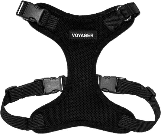 Best Pet Supplies Voyager step-in dog harness black front view