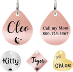 Ultra Joys Cat ID Tag Personalized Pet Tags, Durable Stainless Steel Small Pet Mini Dog Cat Tag Lightweight - Fish Tag in Silver - Image 10