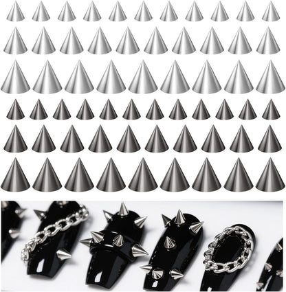 QfwdfcTrenz 3D Mini Metal Punk Nail Art Studs front view