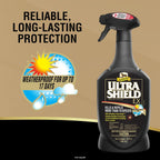 Absorbine weatherproof fly spray packaging close-up shot