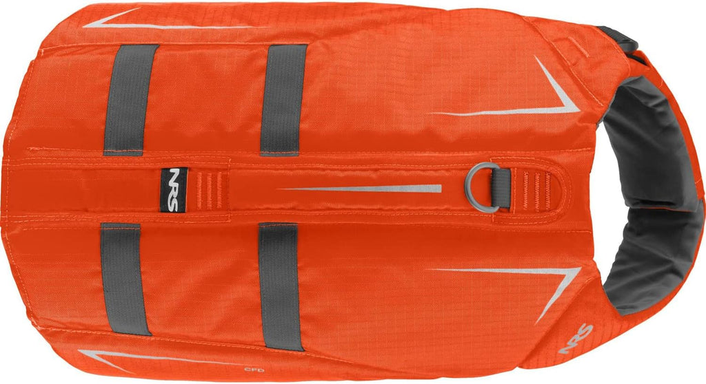NRS premium dog safety vest displaying the heavy duty ripstop nylon material