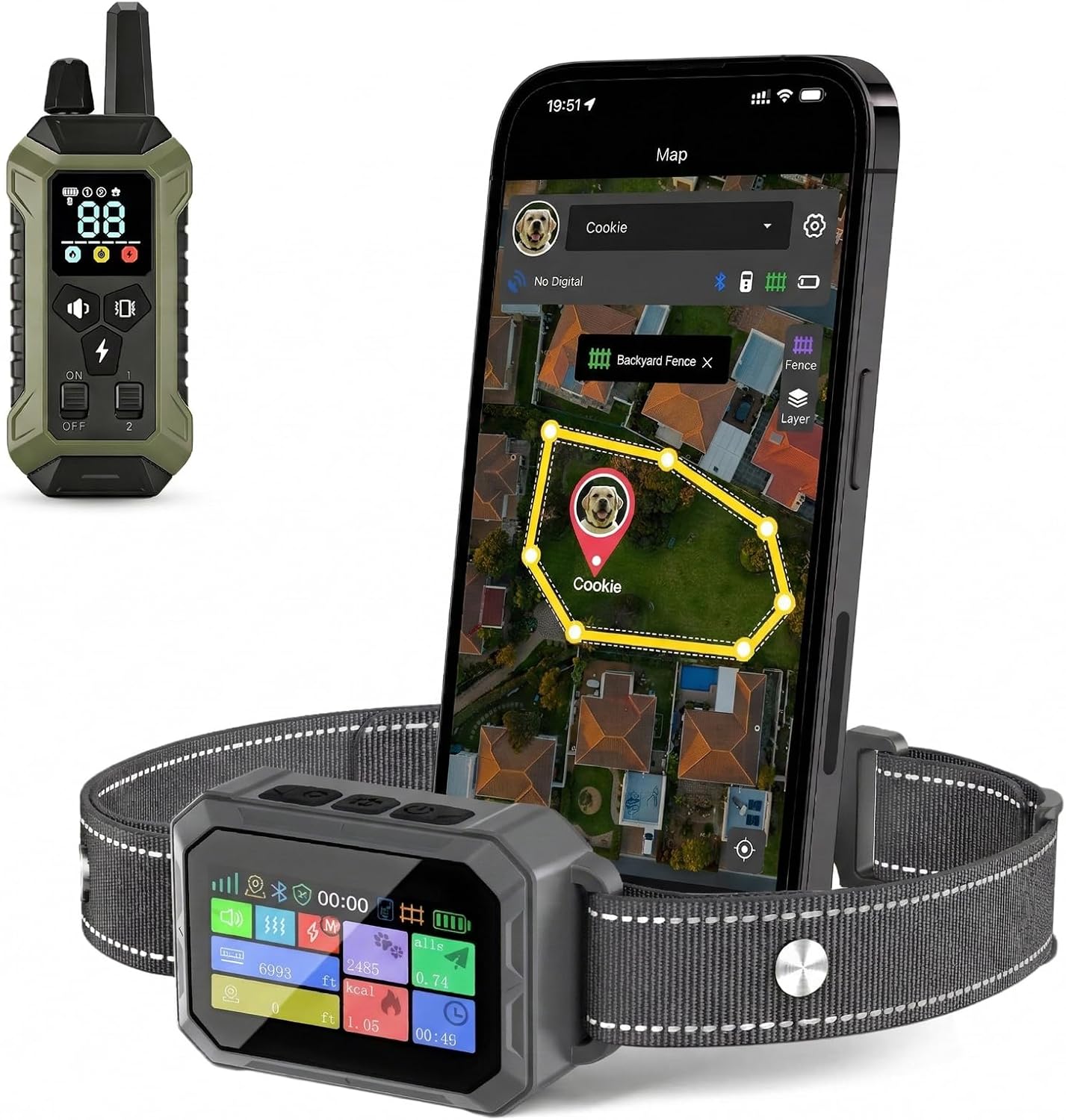 GPS Wireless Dog Collar Fence System - No Monthly Fee App Control, Custom Polygon Boundary & Remote Training, Free Phone Tracker for Up to 5 Pets, Virtual Electric Fence for Dogs - Image 10