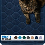 MIGHTY MONKEY Waterproof BPA Free Cat Litter Box Trapping Mat, Easy Clean Floors, Textured Backing, Soft on Sensitive Kitty Paws, Cats Accessories, Less Waste, Stays in Place, 35x23, Slate Gray - Image 10
