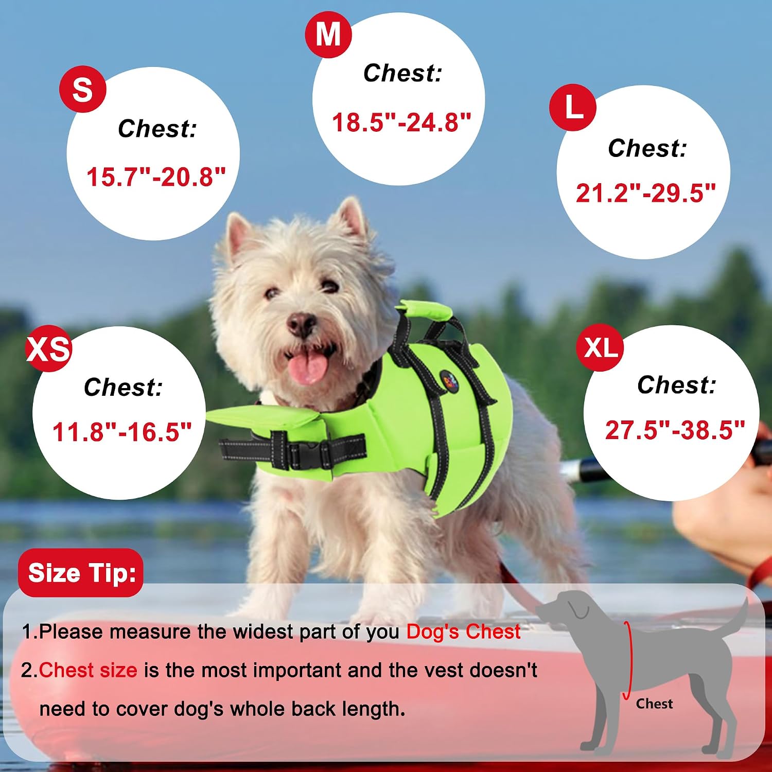 Premium tear resistant oxford cloth dog swim vest