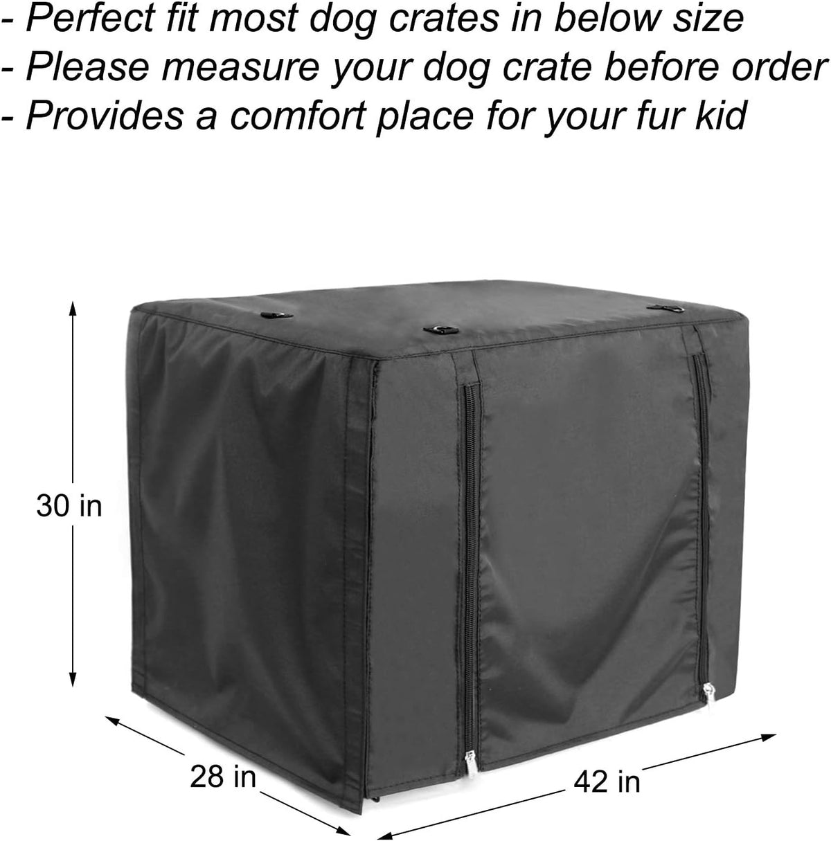 Femuar universal fit wire dog crate cover bottom secure hooks