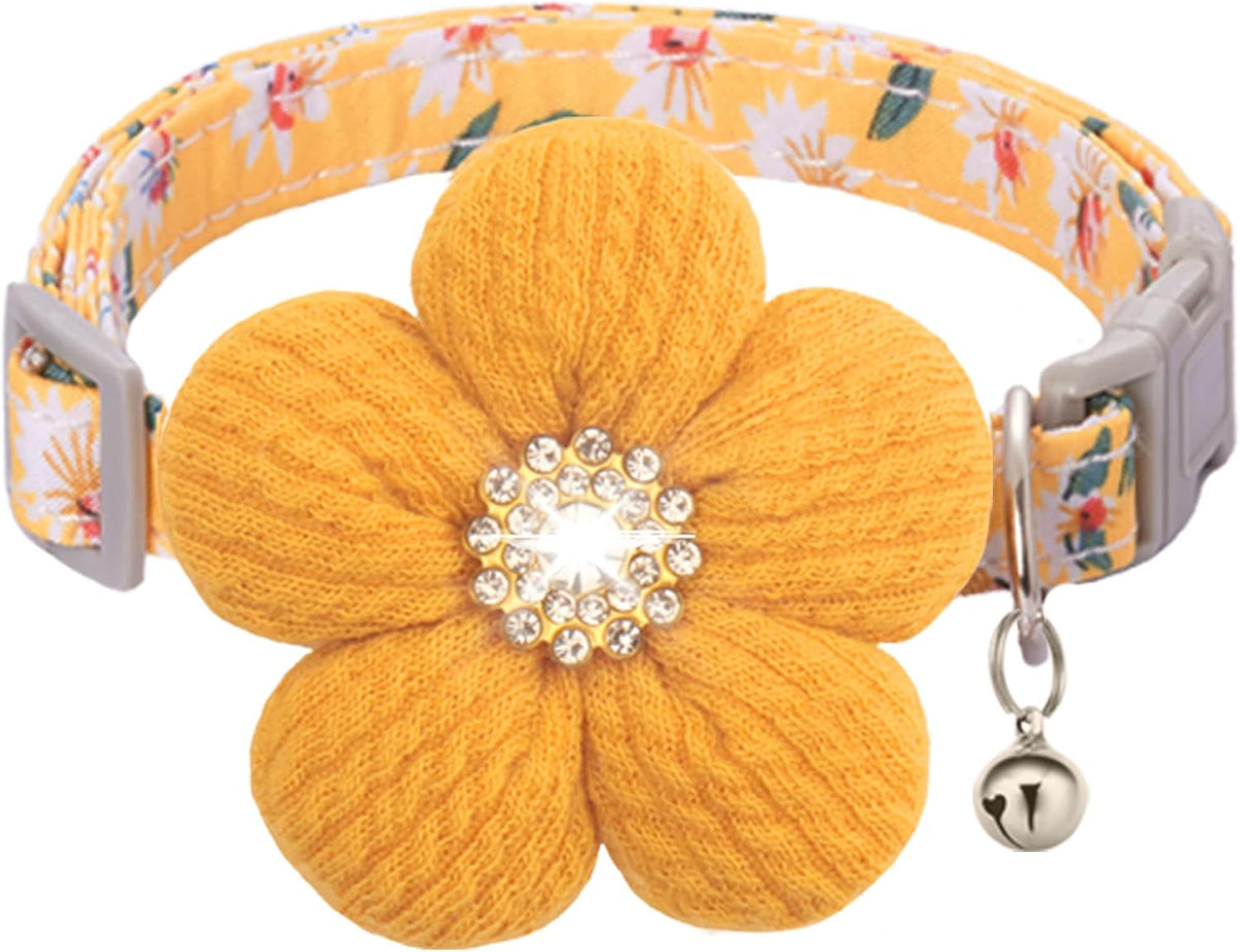 Small Dog Collar with Flower, Spring Dog Collar for Girl Dog Collars for Small Dogs Cute Dog Collar with Bell, Adjustable Length - Image 10