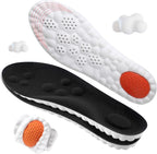 Lennoos 4D Cloud-Soft Comfort Soles front view showing black fabric and honeycomb texture.