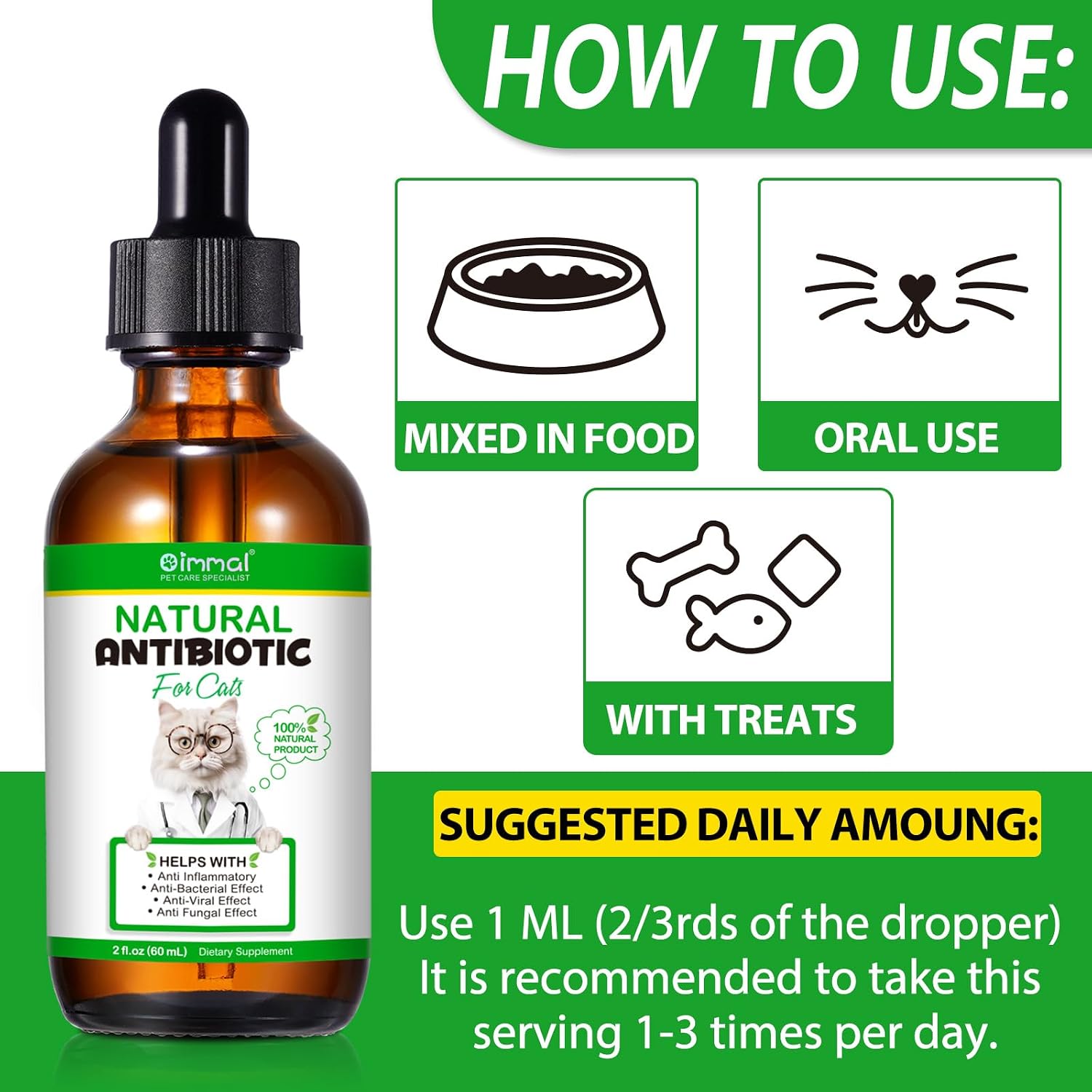 Alivo natural antibiotic drops for cats close up of dropper