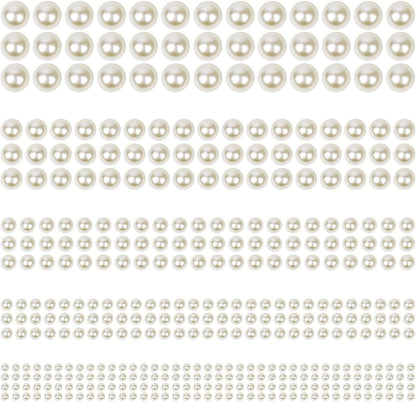 Phinus 3732 piece hair pearl sticker set front view
