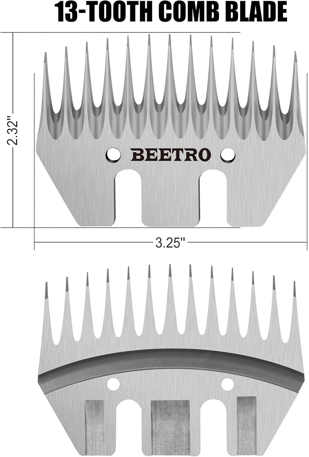 Professional stainless steel sheep clipper replacement blades package close up