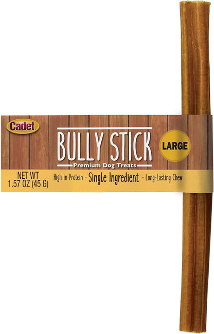 Cadet Bully Sticks for Large Dogs, All-Natural Beef Pizzle, Rawhide-Free Long-Lasting Dog Chews for Aggressive Chewers, 10 Count - Image 12