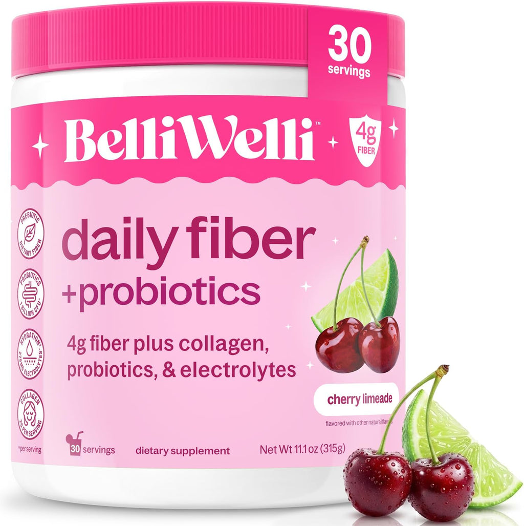 Belli Welli Fiber Supplement Powder with Prebiotics for Digestive Health and GLP-1 Support, Soluble Fiber for Gut Health & Debloat, Keto, Gluten Free, 16 Servings (1 Pack) Strawberry Lemonade - Image 10