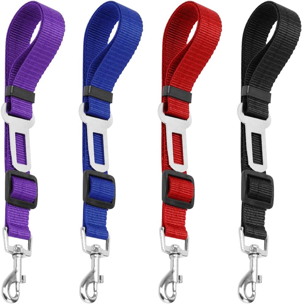 YuCool 4 Piece Dog Car Seat Belt Set Front View