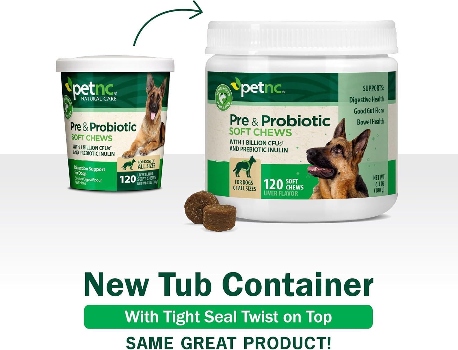 High quality USA imported dog pre and probiotic supplements supplement facts label.