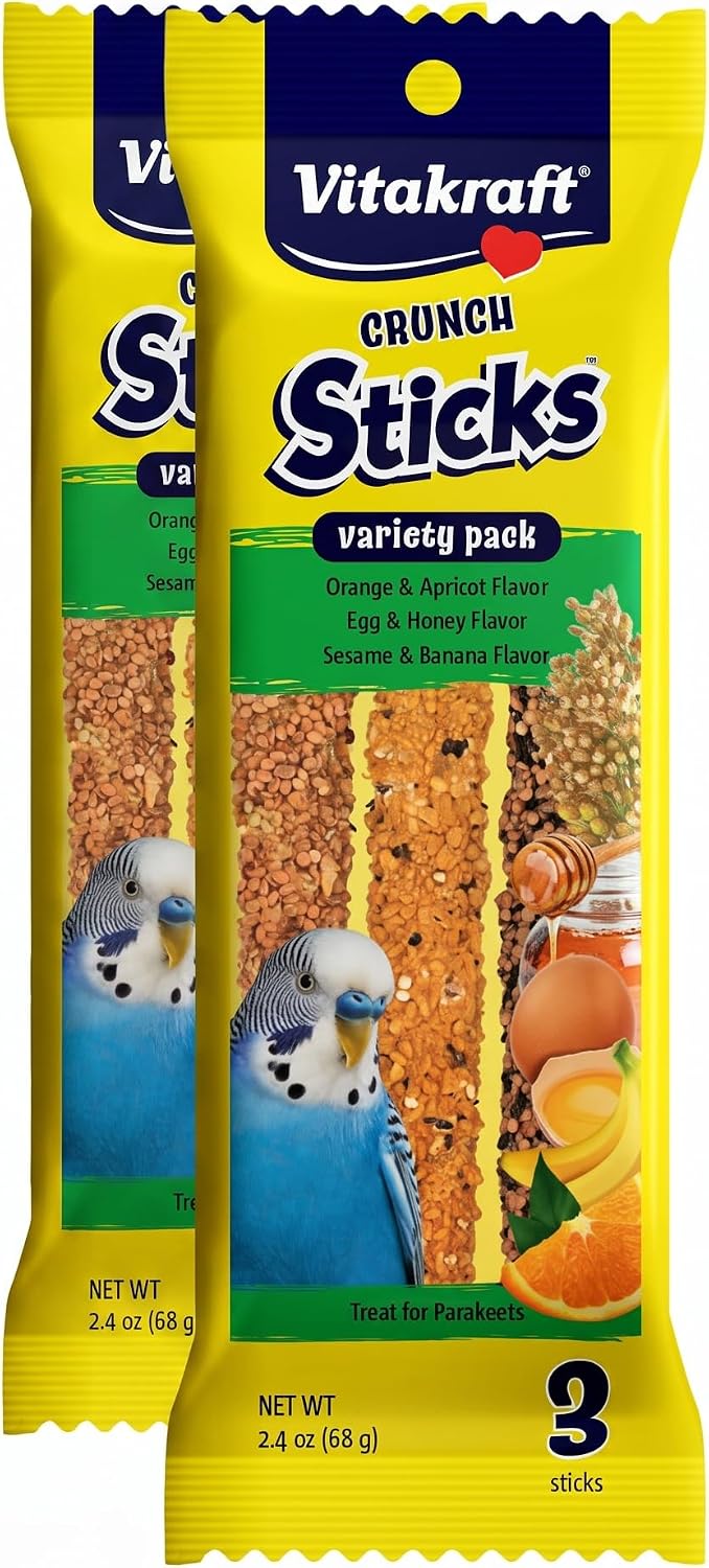 Vitakraft Crunch Sticks Parakeet Treat Vrty Pk Orange/Egg/Banana-3 Sticks - Image 9