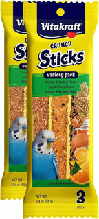 Vitakraft Crunch Sticks Parakeet Treat Vrty Pk Orange/Egg/Banana-3 Sticks - Image 9