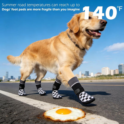 Side profile of X-Small dog wearing protective paw socks