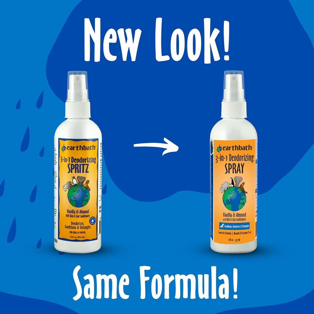 Earthbath dog grooming spray bottle 8 fluid ounces side profile