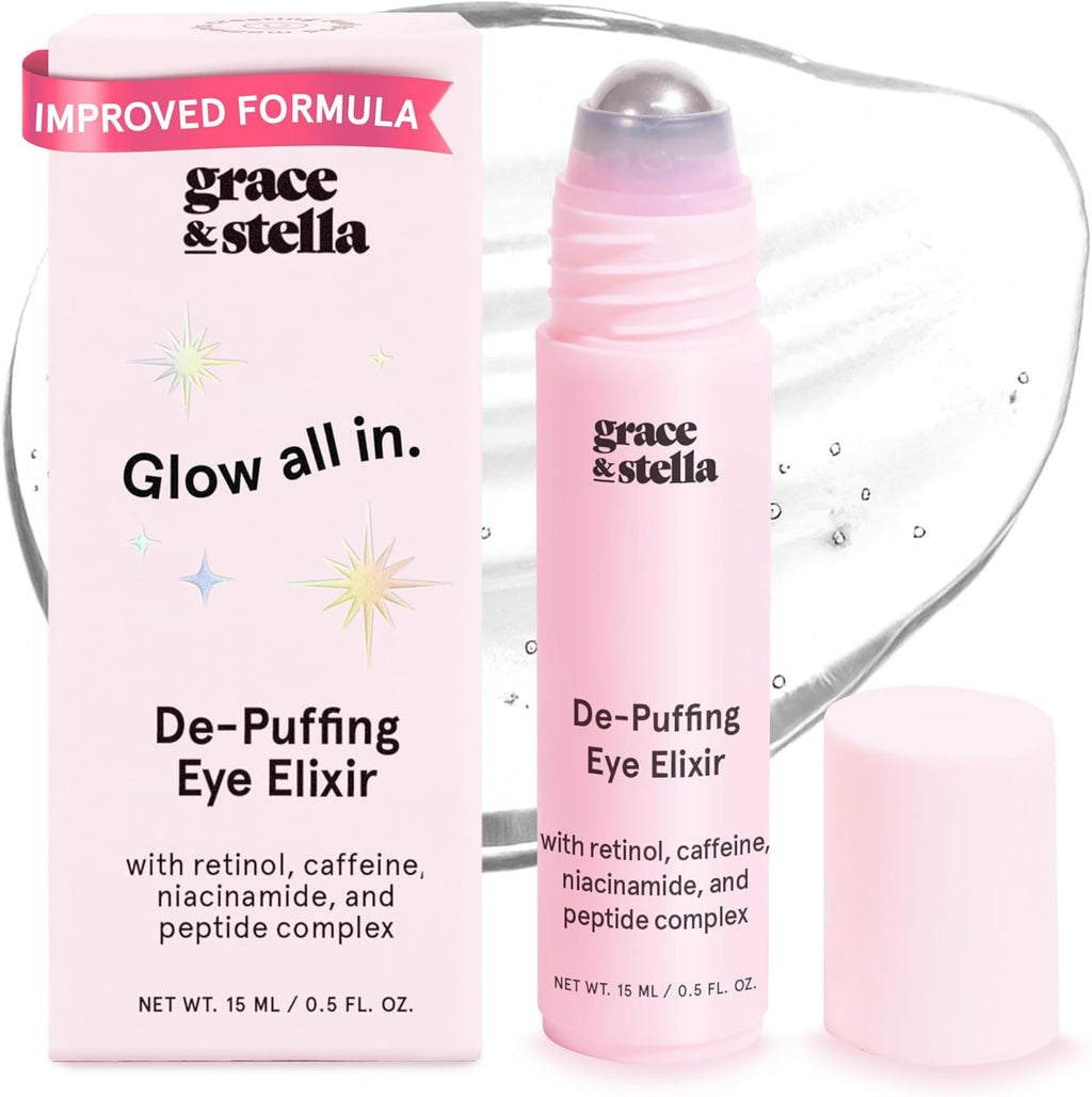 Grace And Stella Under Eye Brightener Roller front view vegan skincare