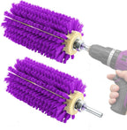 Livestock being groomed with Verdanzia roto brush tool
