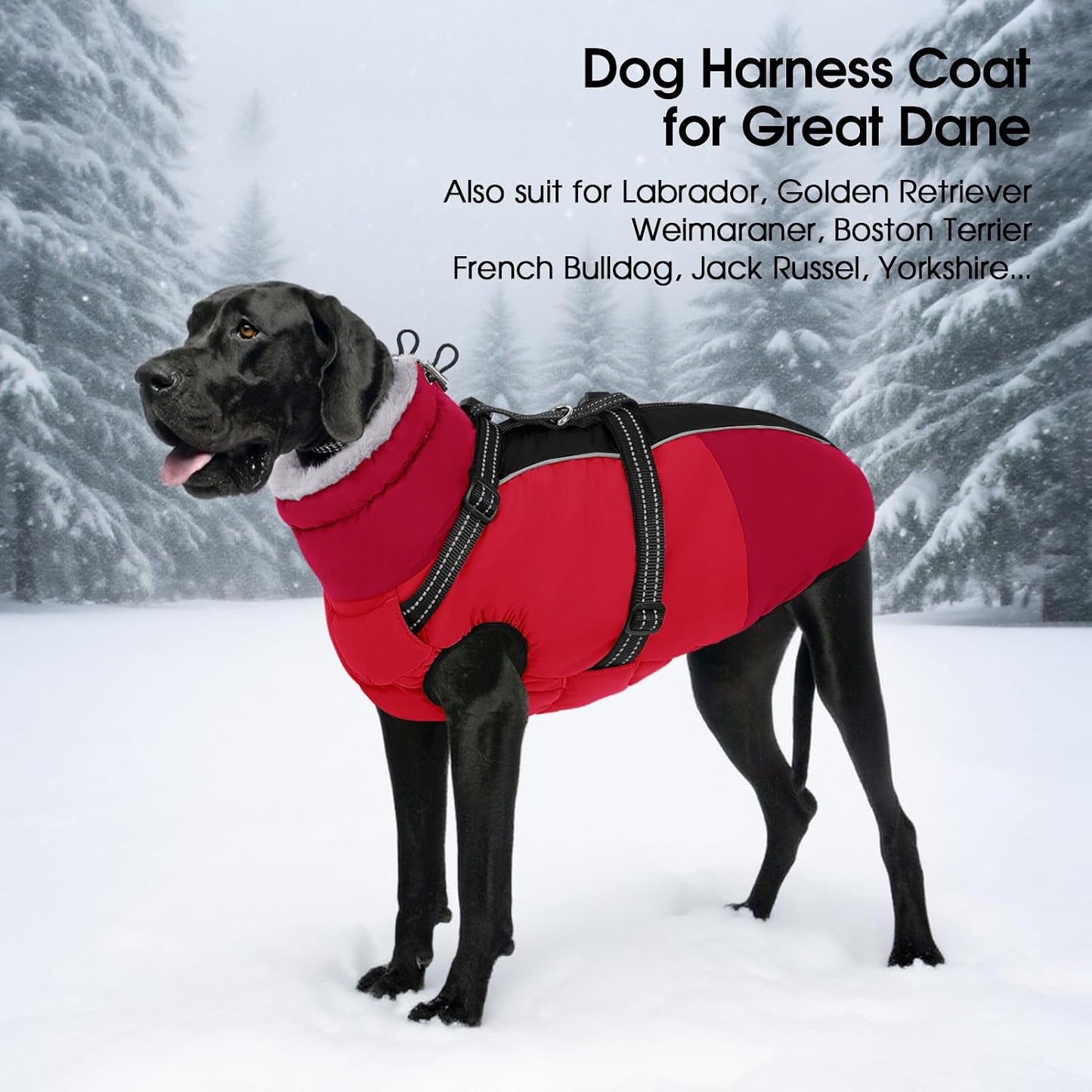 Premium polar fleece interior lining of a designer dog snowsuit