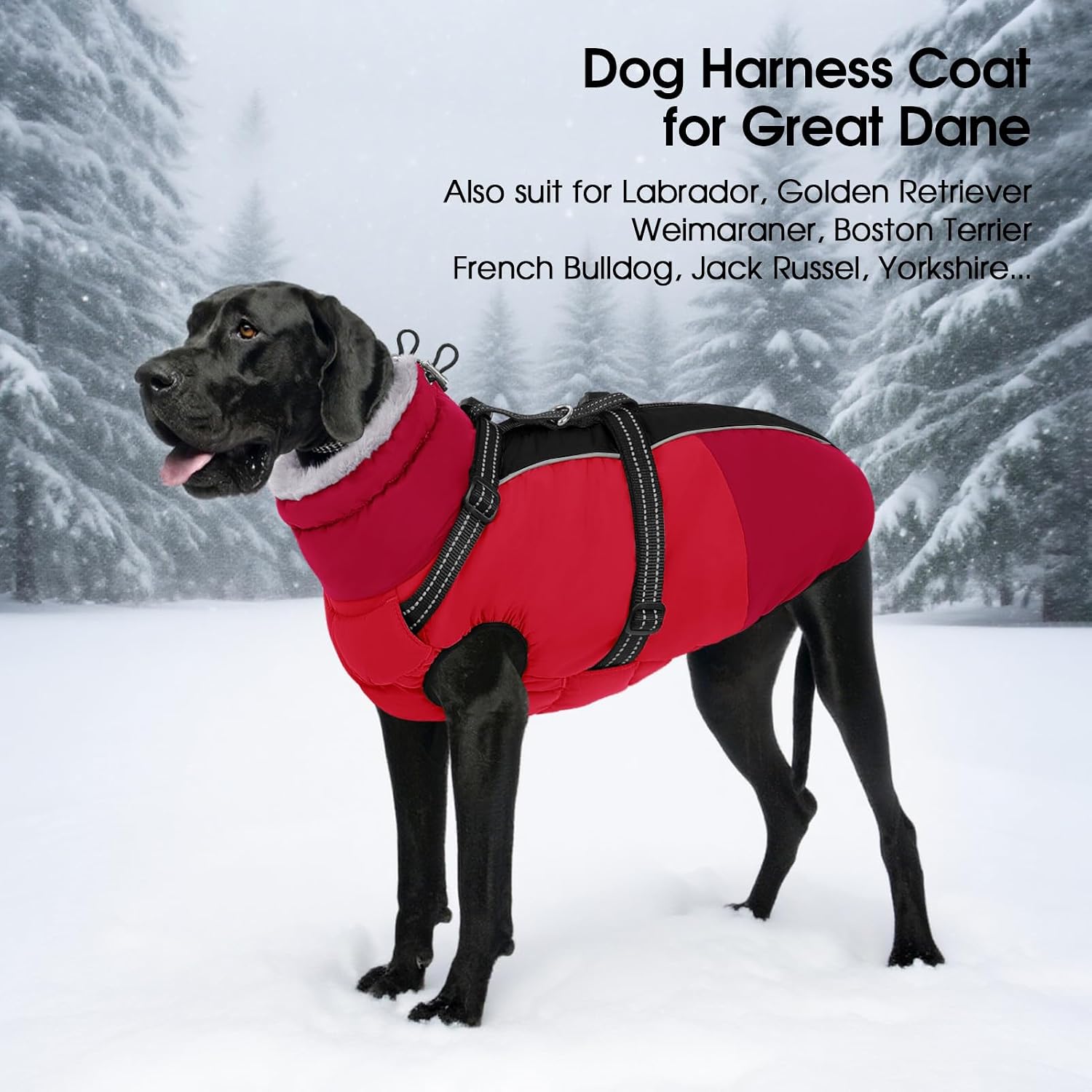 Premium polar fleece interior lining of a designer dog snowsuit