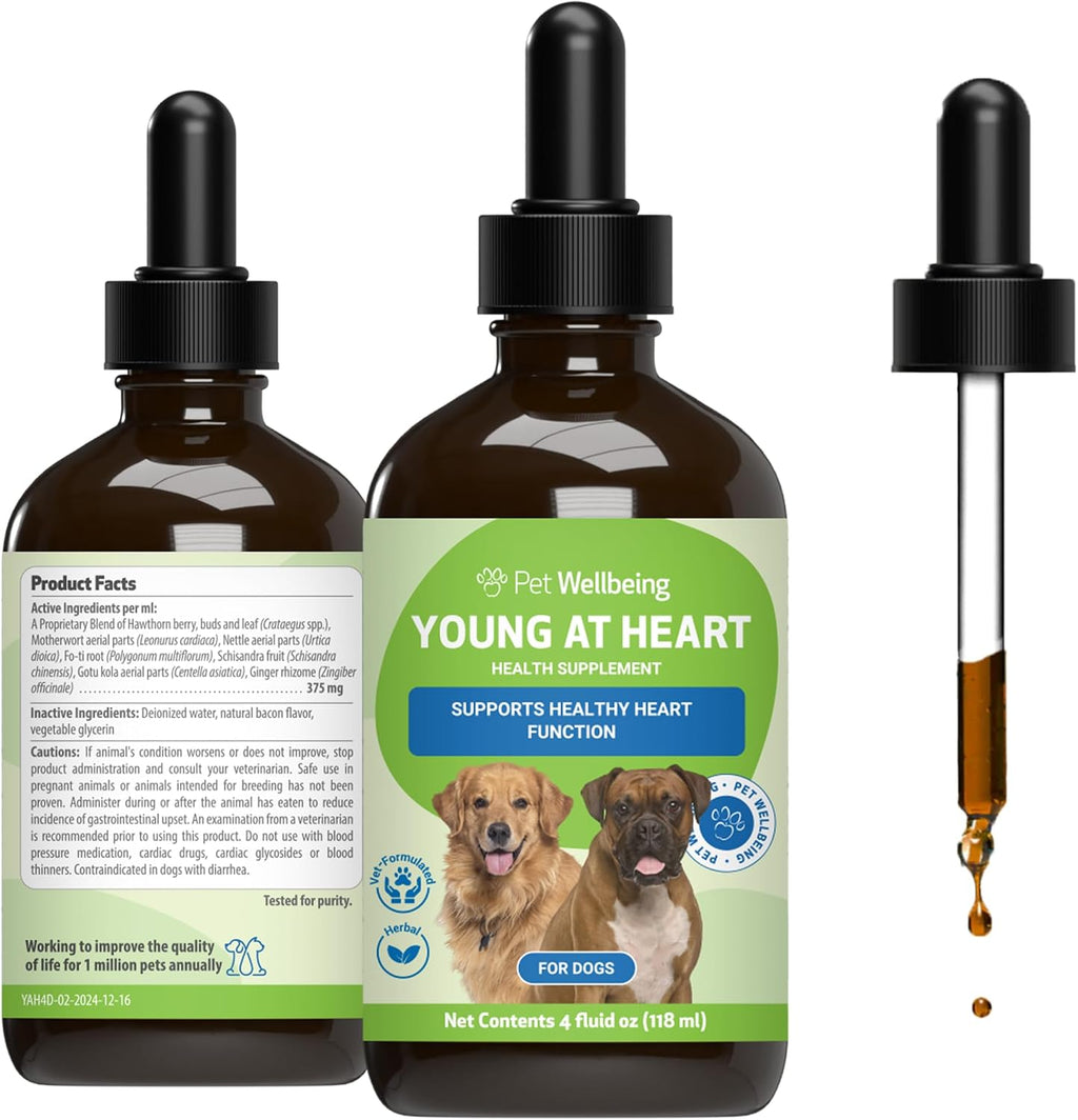 Pet Wellbeing Young at Heart for Dogs - Senior Heart Health Support, Cardiovascular Wellness with Hawthorn & Motherwort - NASC Certified & Vet-Formulated - 2 oz Liquid Formula - Image 10