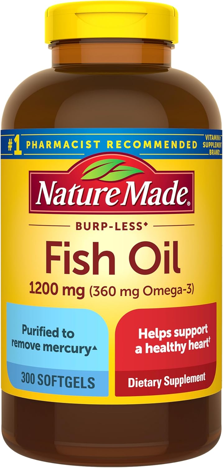 Fish Oil 1200mg, 100 Softgels, Fish Oil Omega 3 Supplement For Heart Health - Image 12