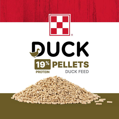 Purina duck feed packaging showing all life stages label
